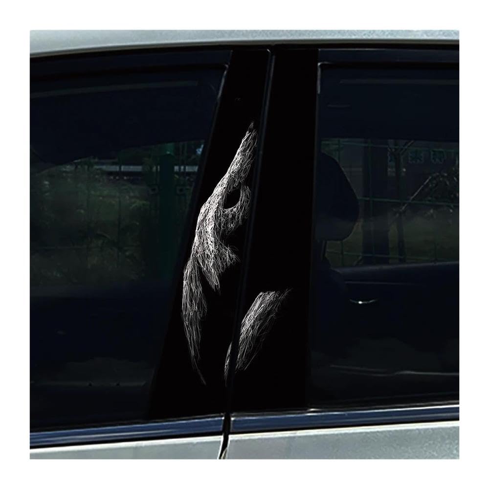 Autocollants pilier B voiture étanches au fini noir artistique et sexy