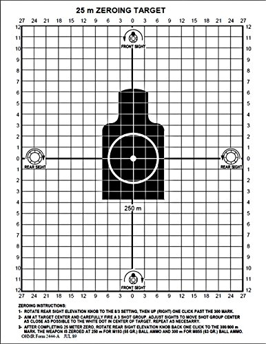 Guns Network Black Rifle Series M4 Carbine 25 Meter Zero Target