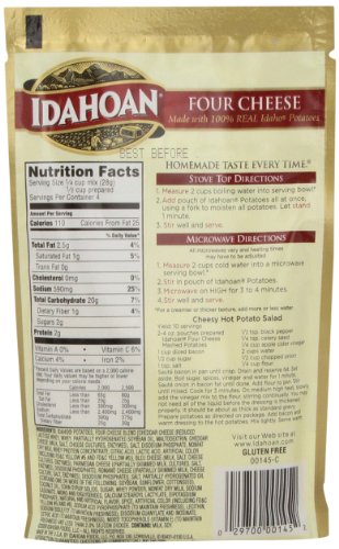 Image of Idahoan Four Cheese Mashed Potatoes, 4 Oz (Pack of 2)