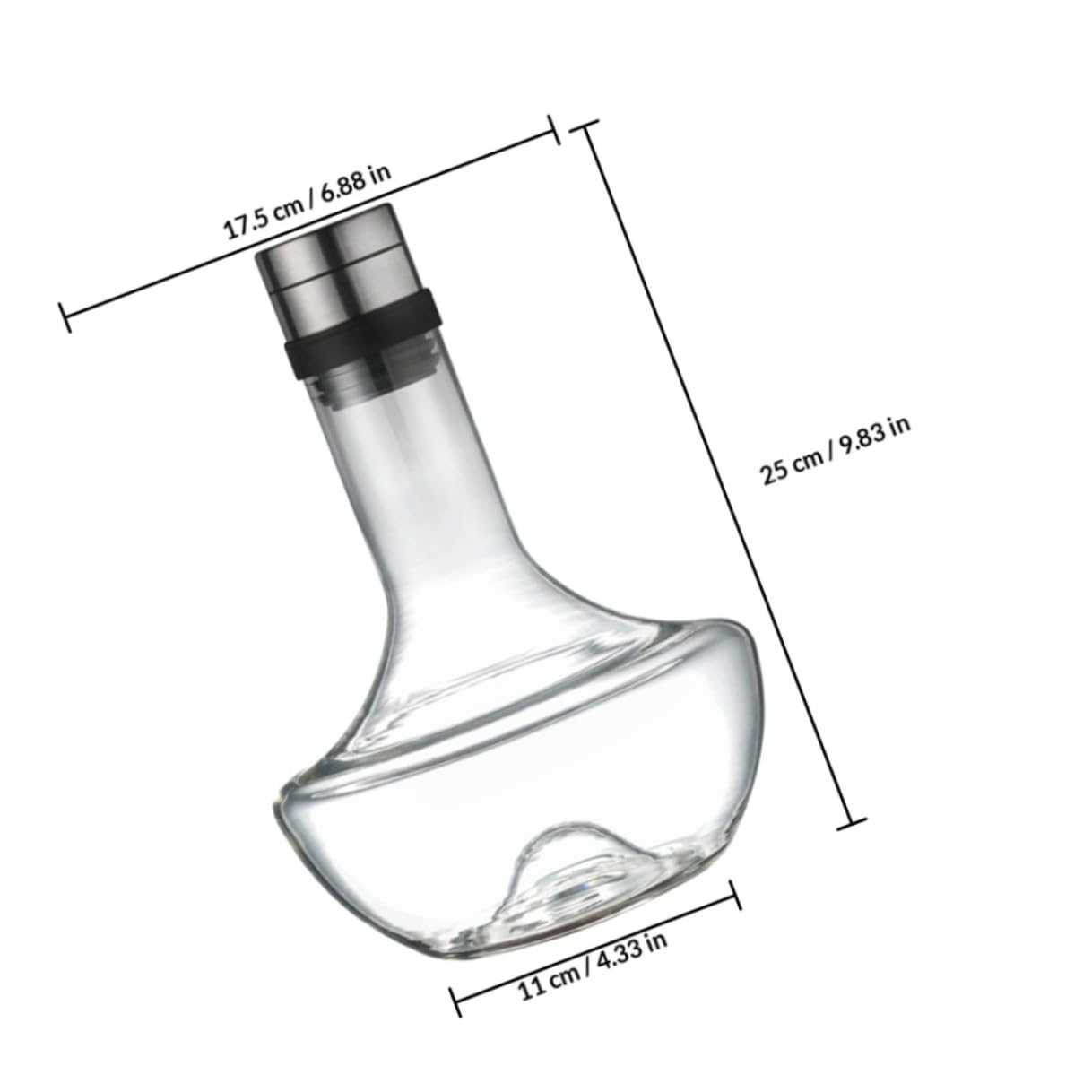 Weindekanter aus Glas 1000ml Weihnachten Geschenkideen, Handgeblasen