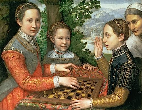 Juego de ajedrez de Sofonisba Anguissola decoración de salón en lienzo elegante