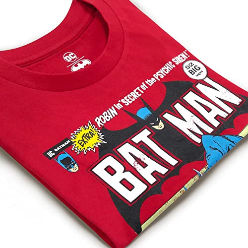 Image of Kidsville Batman Printed Regular Fit Bright Red Cotton Boy'ss T-Shirt