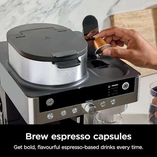 Ninja Prestige 2-in-1 Filter Coffee and Pod Capsule Machine with Built-in Milk Frother, Make Lattes, Iced Coffee and Flat Whites, Black CFN802UK - Image 4