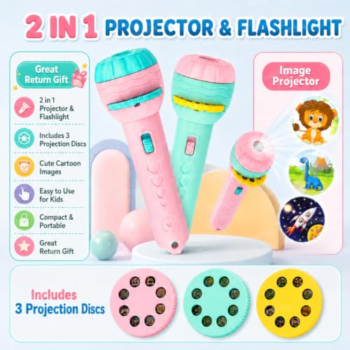 Image of Zest 4 Toyz 2 in 1 Carrot Shape Projector and Flashlight Toy for Kids with 3 Slides 24 Projections Educational Slide Torch for Learning and Bedtime Fun Play for Age 3 Years + (Random Color)