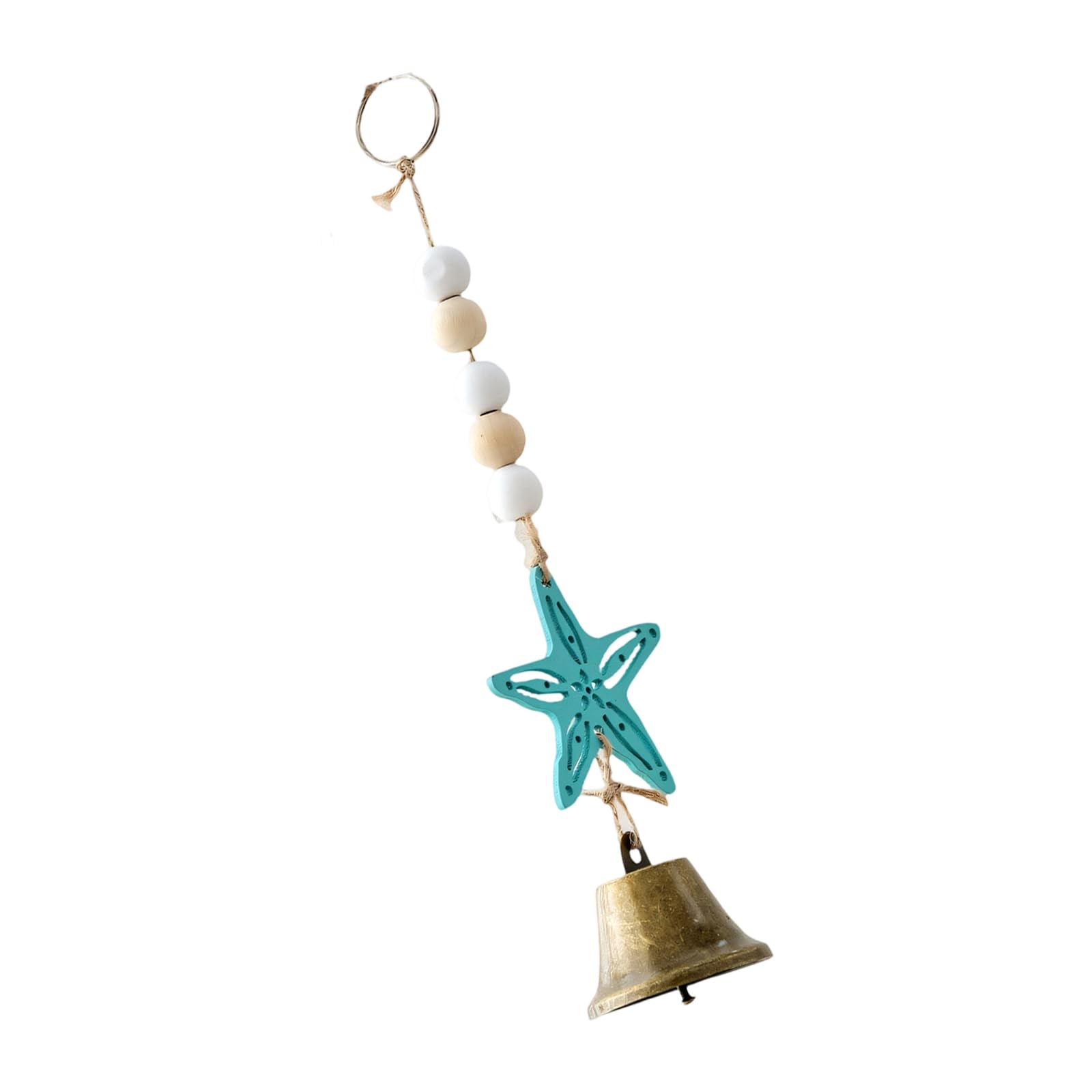 Seahorses/Starfishs Wind Chimes for Garden Decors Hanging Decors, Mediterraneans Beach Themed Home Wood Windchime Beach Home Wood Windchime with Turtles Seahorses Starfishs Garden Decoration
