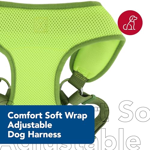 Coastal Pet Comfort Soft Wrap Adjustable Dog Harness - Comfortable Harness for Dog - Adjustable Fit - Easy Step-in Design - Breathable Fabric Mesh - Lime, 5/8" x 16"-19" - Thumbnail 2
