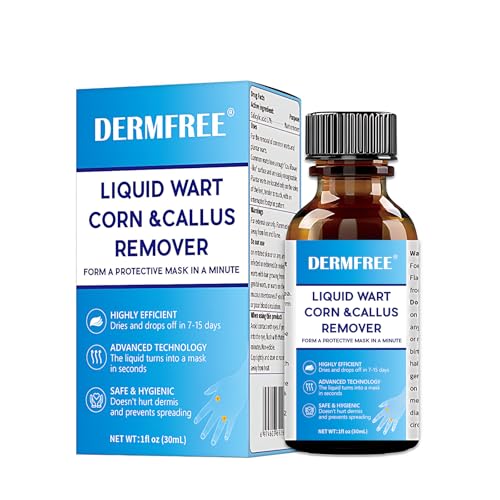 DERMFREE LIGUID WART Remover,Fast Action Wart Remover,Wart Liquid with Salicylic Acid, Plantar Wart, Common Wart, Flat Wart,Corn, Callus,1floz(30mL)