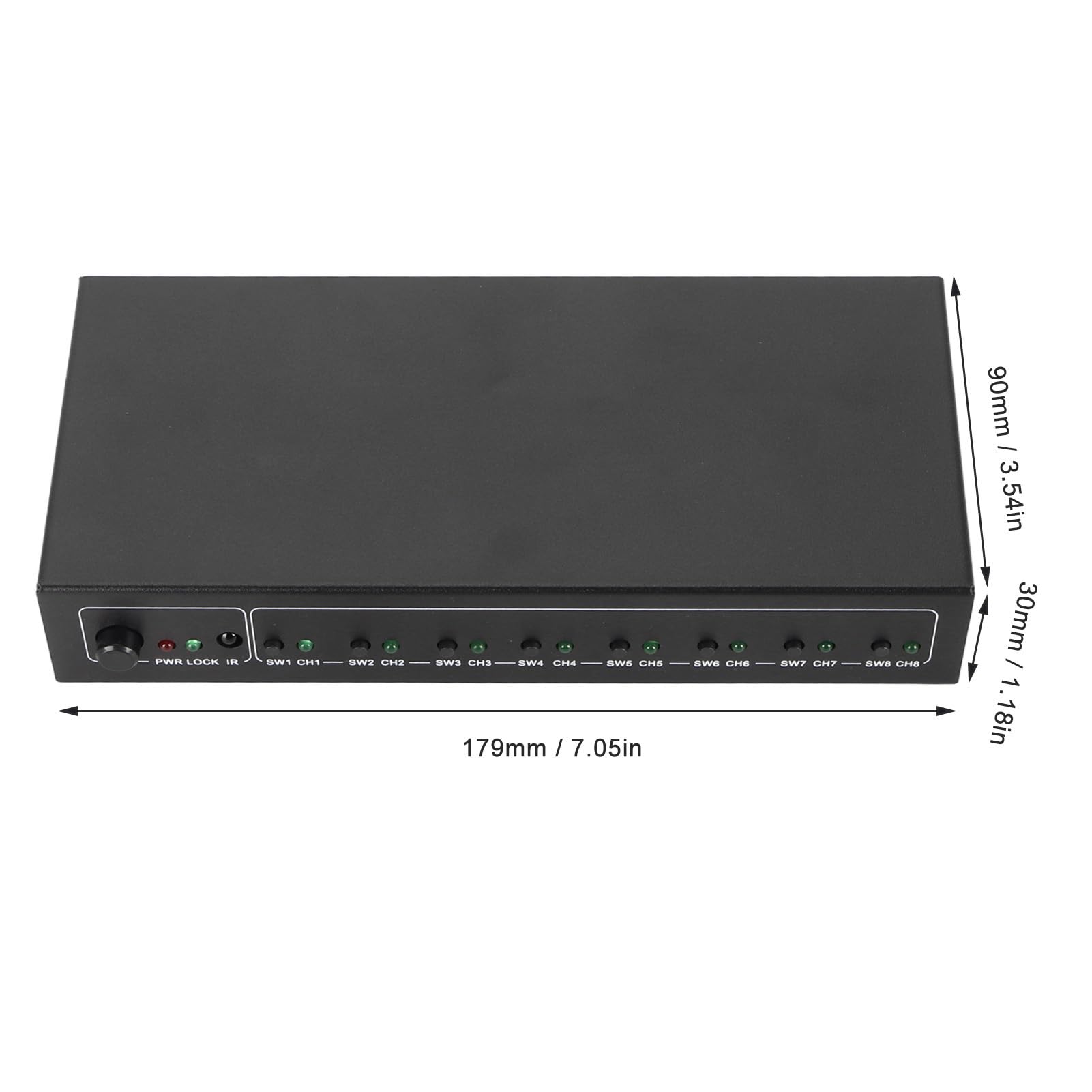 ASHATA Splitter Ottico Digitale FT18 1 in 8 Uscite, Splitter Audio in Fibra Ottica Toslink SPDIF per Lettore CD, Lettore DVD, Ricevitore, Supporto LPCM2.0 (Spina europea)
