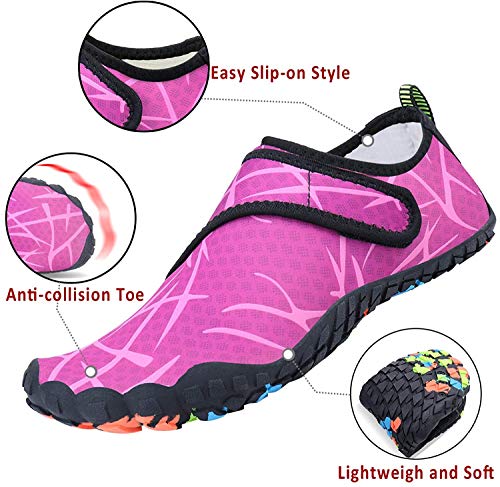 Image of MAYZERO Water Shoes Men Women Swim Surf Shoes Beach Pool Shoes Wide Toe Hiking Aqua Shoes Winter House Slippers