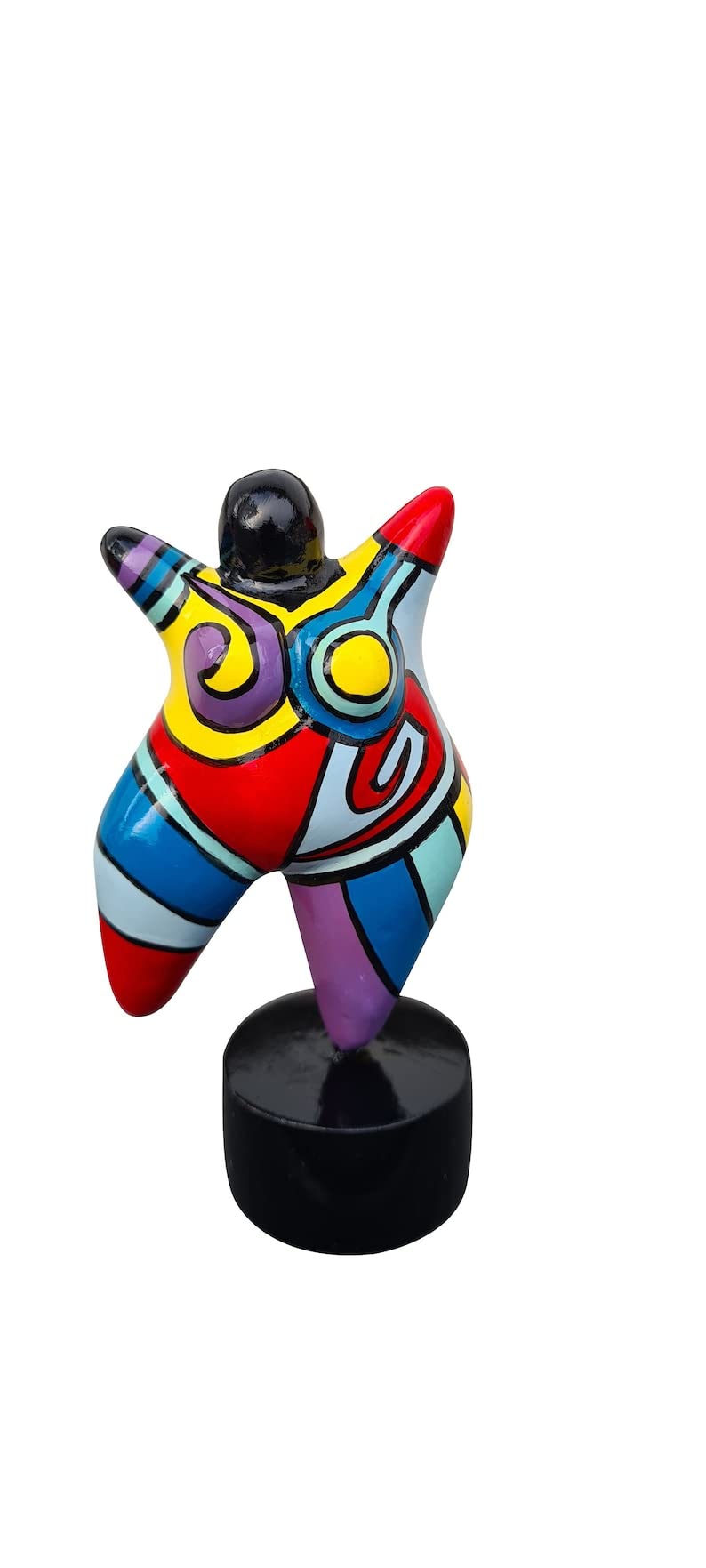Laure TERRIER Small statue in the style of the Nanas Niki de Saint Phalle, for collection or decoration, height 12 centimeters