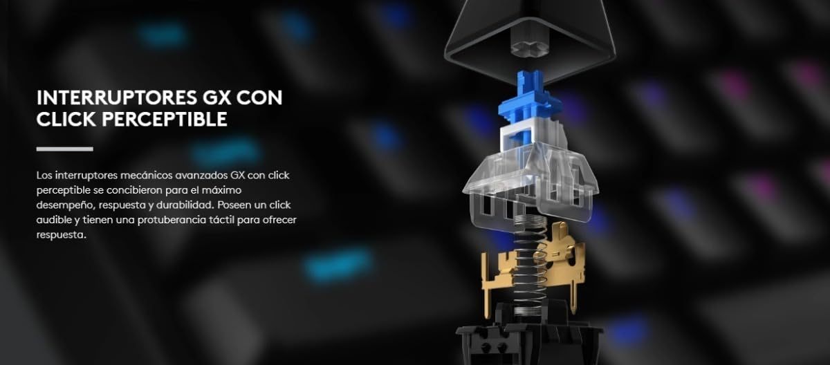 Logitech G Pro X TKL Lightspeed, Teclado inalámbrico para Gaming, sin sección numérica, RGB LIGHTSYNC, interruptores táctiles (GX Blue Clicky), QWERTY US Internacional, Negro