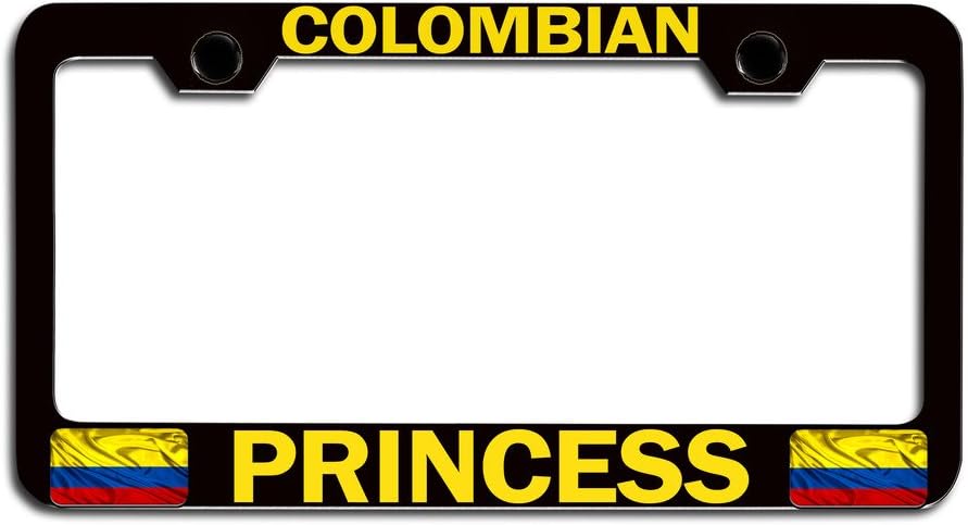 Makoroni - Colombian Princess Colombia Colombian Bl Steel License Plate Frame, License Tag Holder