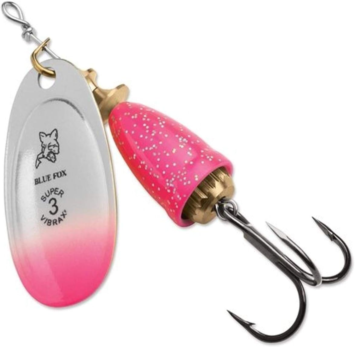 Blue Fox Classic Vibrax 05 Terminal Tackle, Pink Chartreuse Candy Back, Size 5