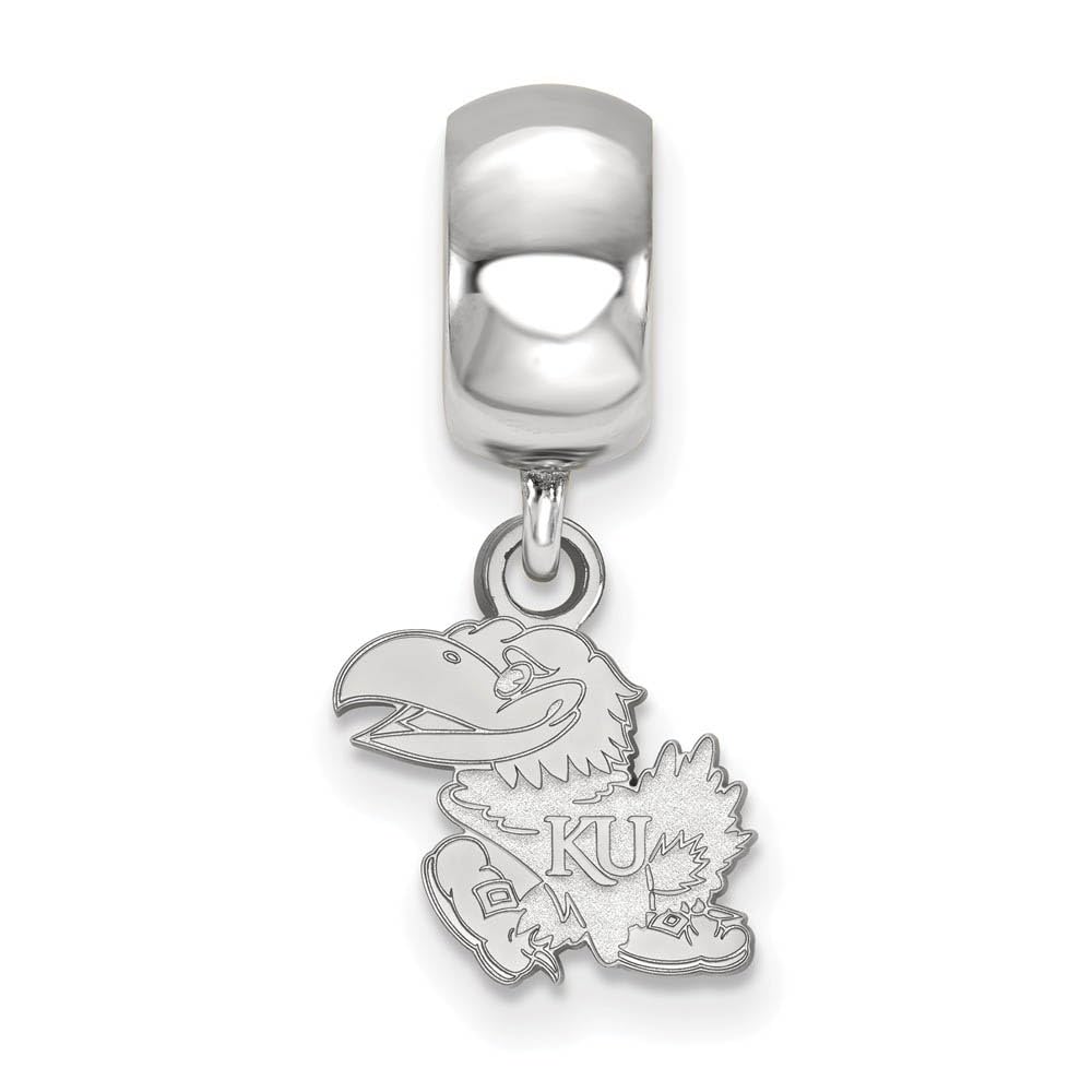 LogoArt Sterling Silver University of Kansas XS Dangle Bead Charm