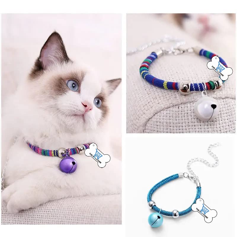 Japanese Style Pets Cat Collar Adjustable Kitty Kitten Necktie Nylon Necklacewith Bell Extension Chain for Wedding Party Birthdays Photoshot -(Color May Vary) (Pack of 2) (B0CGR4QXK9) Amazon Price History, Amazon Price Tracker