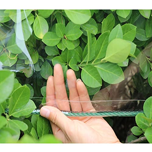 Transparent Pvc Tarpaulin, 365g/m² Heavy-duty Waterproof Tarp Cover, Durable Outdoor Protective Tarpaulin, Anti-aging Clear Tarp, for Roofs, Balconies, Pergola, With Eyelets,2.1x6m/6.9*19.7ft