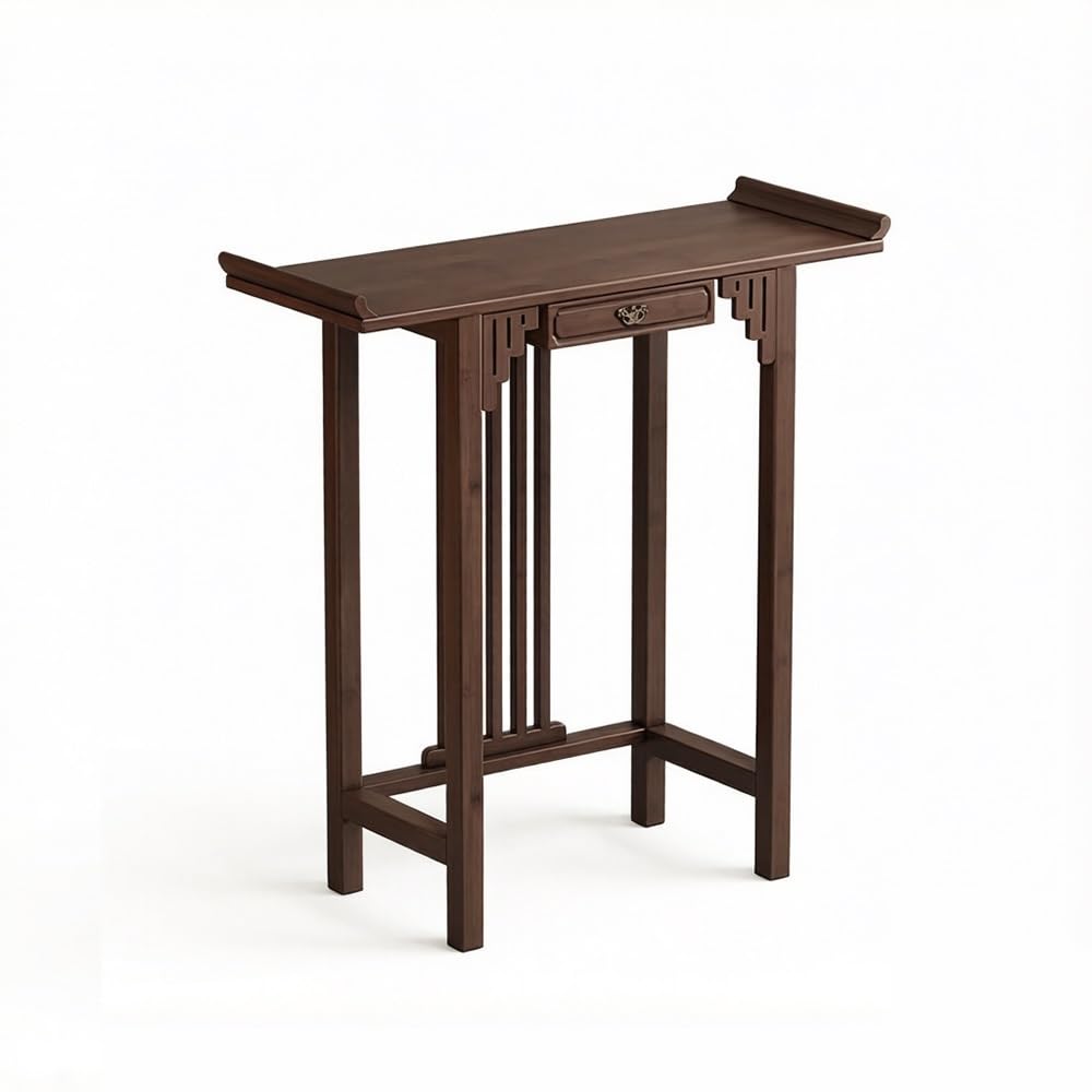 ZENY896V Mandir Solid Wood Altar Console with Drawer shrine altar