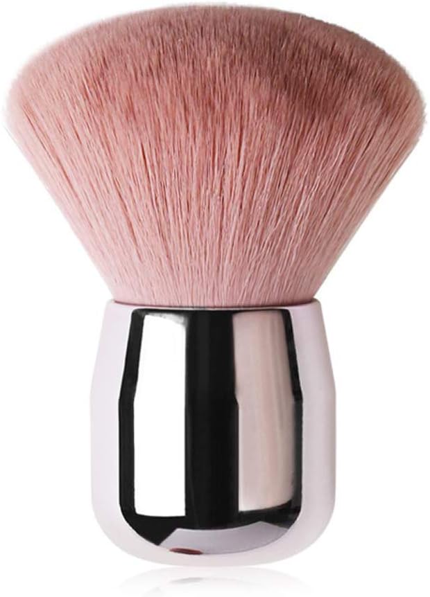 Nail Art Dust Powder Remover Nail Arts Dust Cleaner Brush for Makeup or Acrylic UV Gel Nail Arts Kabuki Nail Brushes (Pink)
