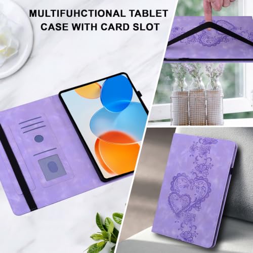 Coque Samsung Galaxy Tab S5e Violette 2019 avec porte-stylo et support résistant