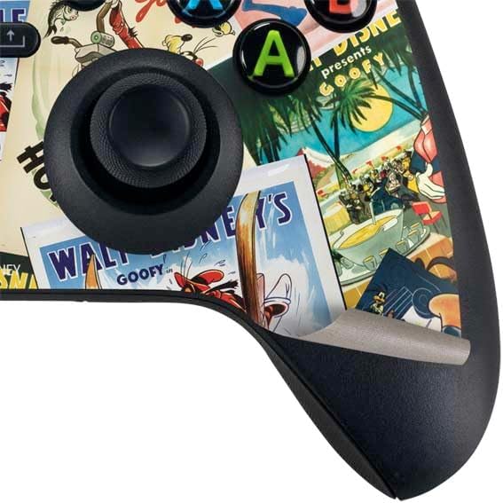 Skinit Decal Gaming Skin Compatible with Xbox Series X Bundle - Officially Licensed Disney Friends Retro Goofy Stamps Art Design