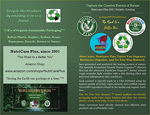 Burnicare Organics Herbal Vegan Antioxidant Serum, 1 Ounce, 14 Non Gmo Organic Ingredient, Natural Moisturizer, Anti Aging, Skin Firming Facial Serum, Eye Bags, Puffiness, Dark Circles, Neck, Face Oil #TOP6