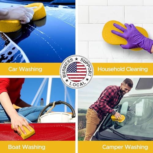 Large Sponges for Cleaning - 2 Pack - Multi-Purpose Cleaning Sponge, Large Sponges for Cleaning, Household Cleaning Sponges, Tile Grout Sponge, Sponges for Painting, Large Sponge for Washing Cars