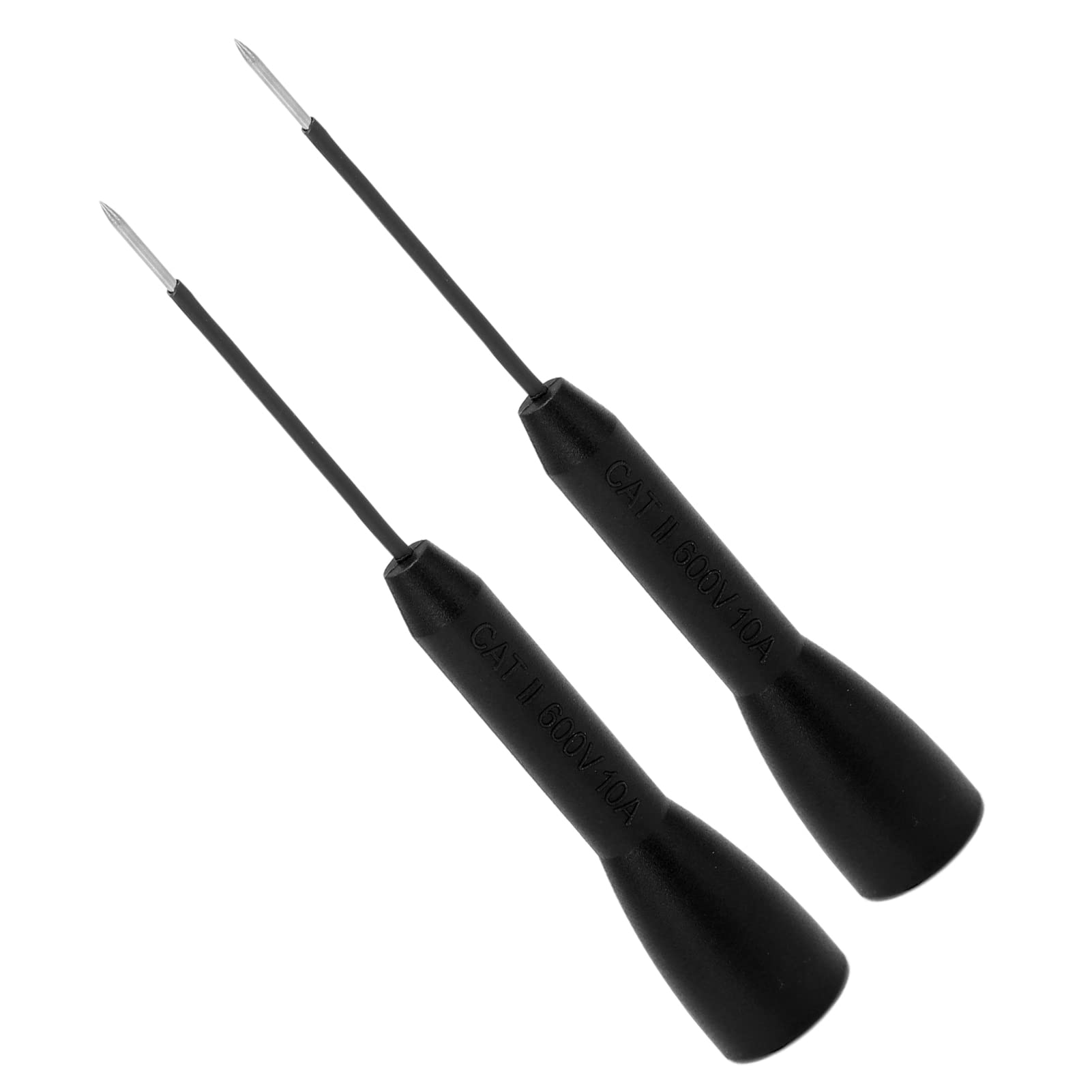 Cocoarm Sonda Testowa PA Mosiężna Sonda Igłowa CAT II 600 V 10 A do Testowania Kabli Multimetrem, Ochrona Izolacji, Brak Przecinania Drutu, Prosta Obsługa Przy Kontroli Obwodu (BLACK)
