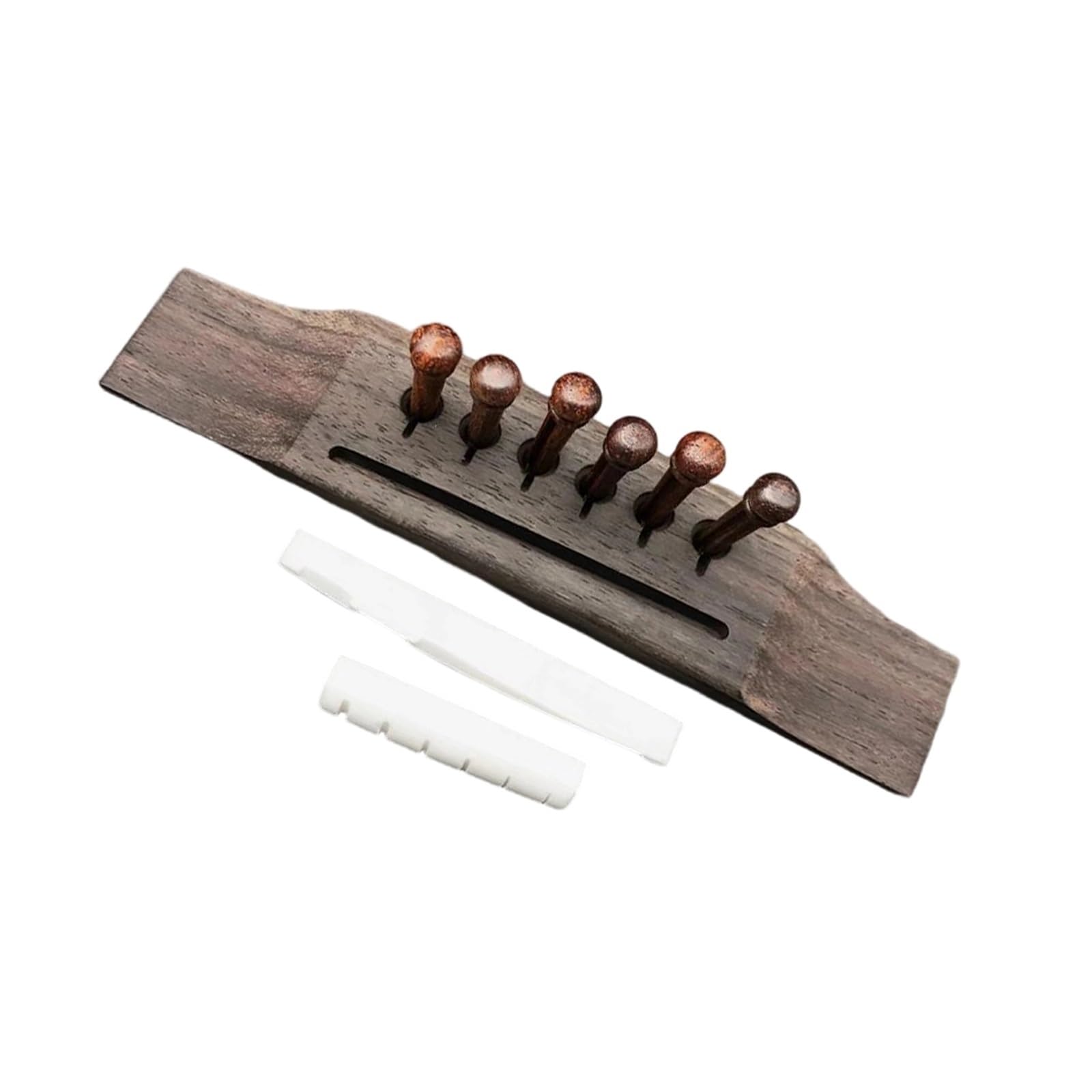 Profesjonalny Zestaw Do Gitary Akustycznej 6 Częściowy Zestaw Drewnianych Mostków Akcesoria Do Instrumentów Mostek Gitarowy(Cocobolo B)