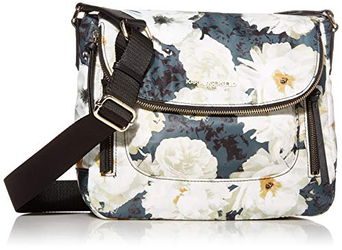 Karl Lagerfeld Paris Cara Flap Messenger Bag, forest multi Floral