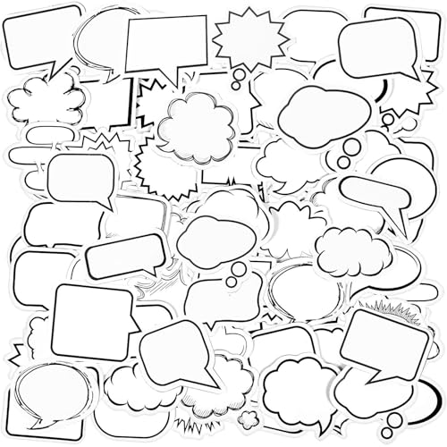 SLEEKEE 90 Autocollants À Cadre À Bulles, Blanc, Modern, À Cadre À Bulles, Papier Autocollant, Pour Divers Projets D'Artisanat, Décoration De Bureau,...