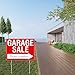 Garage Sale Sign, 3PCS Double Sided Yard Sale Signs with 6 Metal Stakes & 960 Sale Price Labels, Large Font, Fluorescent Neon Color, All-Weather Plastic Sign with Arrow for Garage Sale, Outdoor Estate