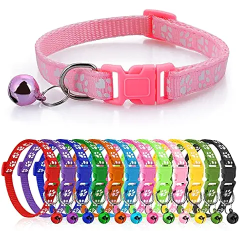 TIESOME Collar de identificación para cachorros con campanas Cover