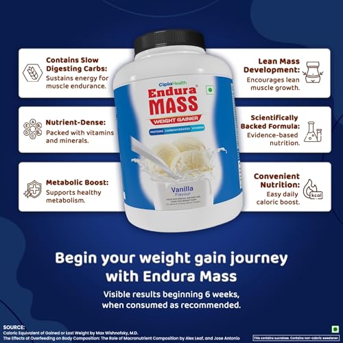 Image of Endura Mass Weight Gainer (Vanilla, 3000g)