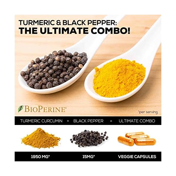 Turmeric-Curcumin-with-BioPerine-95-Curcuminoids-1950mg-with-Black-Pepper-for-Best-Absorption-Made-in-USA-Natural-Immune-Support-Turmeric-Supplement-by-Natures-Nutrition-120-Capsules Turmeric Curcumin with BioPerine 95% Standardized Curcuminoids 1950mg - Black Pepper for Max Absorption, Joint Support, Nature's Tumeric Supplement, Vegan Herbal Extract, Non-GMO, 120 Capsules