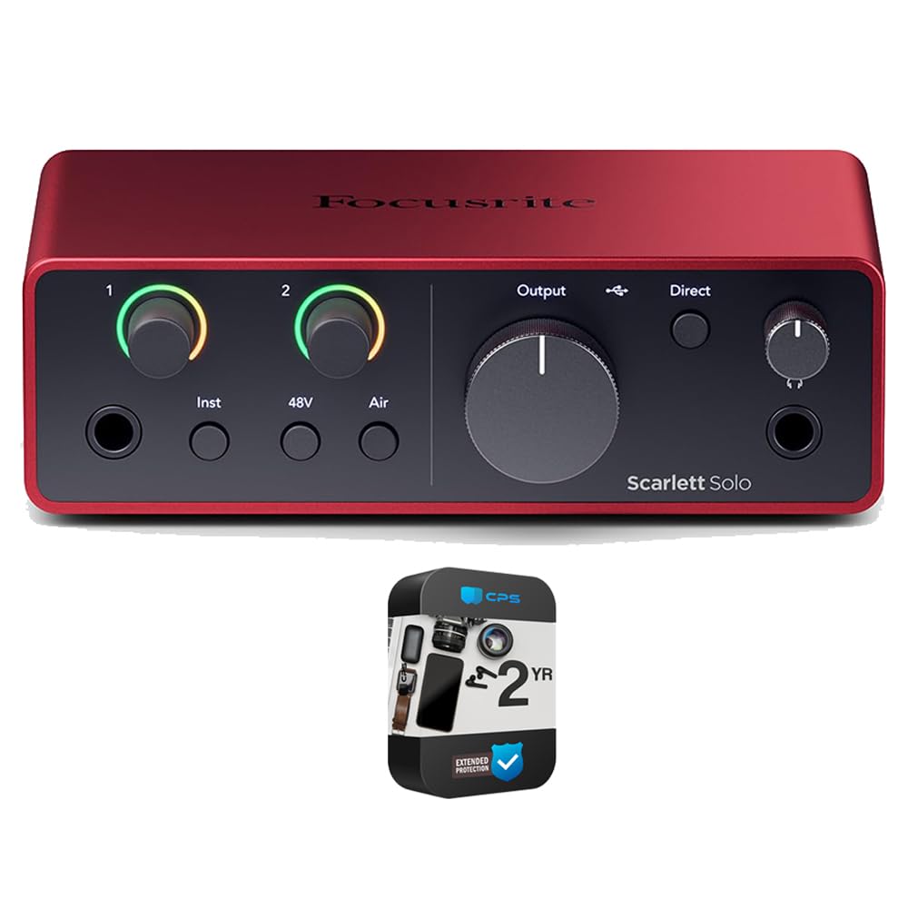 Amazon.com: Focusrite Scarlett Solo 4th Gen Audio Interface Bundle