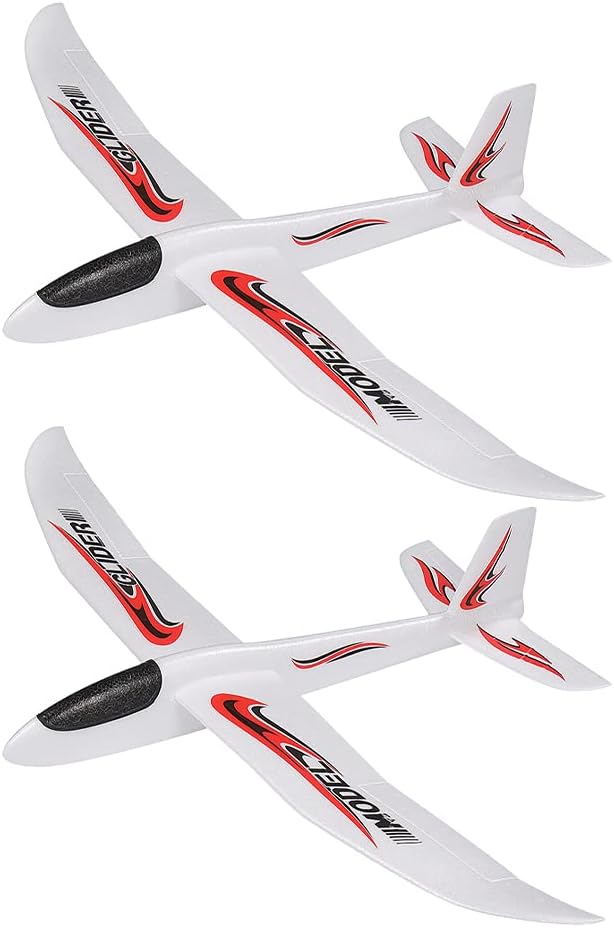 NUOBESTY2Pcs Airplane Toys Outdoor Toy 39 Inches Large Throwing Glider Plane Throwing Model Foam Aircraft Foam Glider Aeroplane Manual Air Plane Gift for Kids