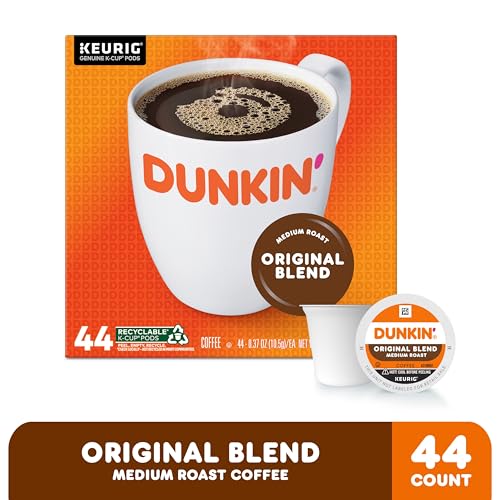 Dunkin' Original Blend Medium Roast Coffee, 44 Keurig K-Cup Pods