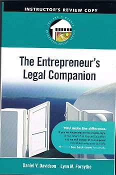 The Entrepreneur,s Legal Companion Instructor's Rewiew Copy Ireland Morris Entrepreneurship Series