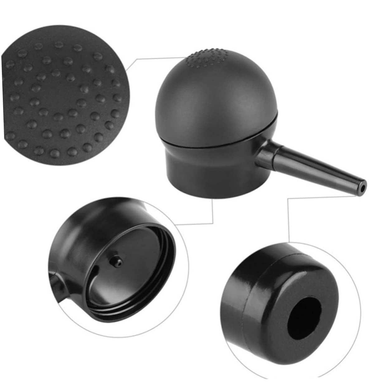 FRCOLOR Hair Fiber Spray Applicator Made of Glass Stainless Steel Anti-static Hair Powder Sprayer Hairdressing Tools Easy Apply