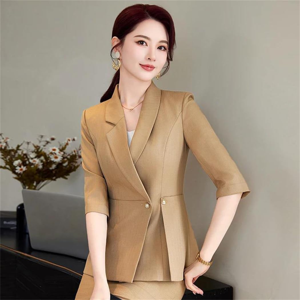 Women's Formal Office Skirt Suit 2 Piece Set Blazer Jacket and Skirt Elegant Business Workwear Set
