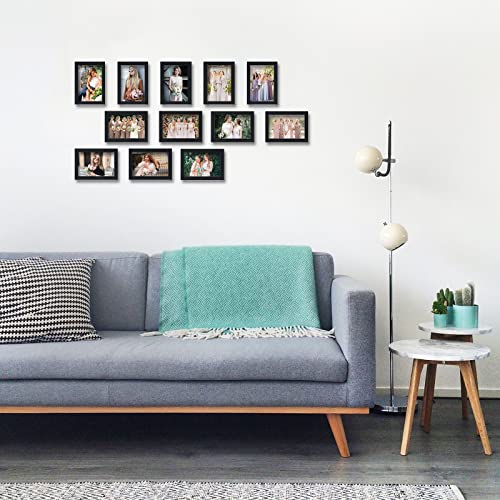 Happyhapi 4X6 Picture Frame,Set Of 8 Black Picture Frames, Tabletop Or Wall Display Decoration Photo Frame For Photos, Paintings, Landscapes, Posters, Artwork #TOP4