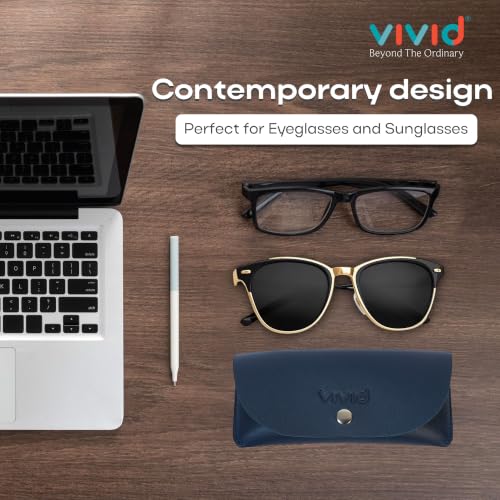 Image of VIVID Unisex Specs Snap Button Eyewear Dabbi Faux Leather Soft Case Cover