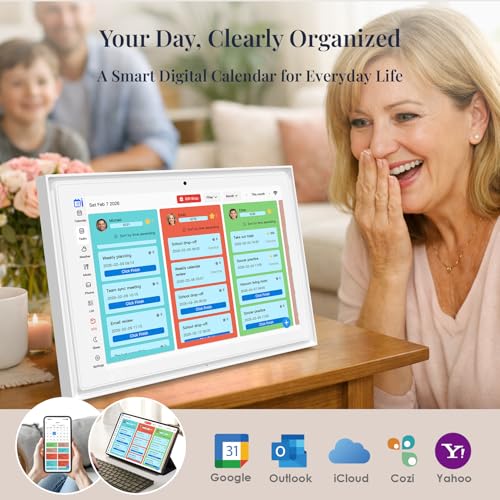 Image of WiFi Digital Calendar Smart Family Planner:Electronic Calendar Smart Touchscreen Display with Video Call, Chore Chart & Shared Family Schedule,Gifts for Women Men, Gifts for Mom Dad