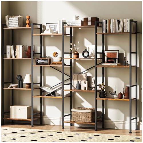 La mejor comparación de Librero Armable para comprar hoy. 43 SIMPLE ESPACIO Librero de 4 Posiciones y 4 Niveles, Organizador de librero con 14 estantes de exhibición Abiertos, librero Alto con Herramientas de instalación, para el hogar y...