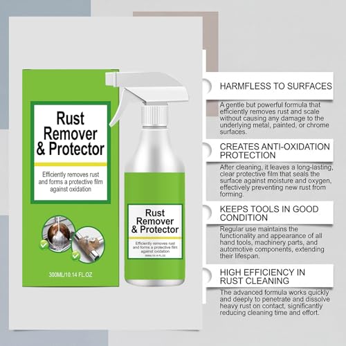 Rust Remover & Protector Spray - 10.14 fl oz con 1 Esponja miniatura 4