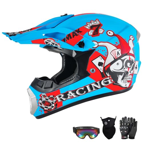 SPARK Youth Joker Blue Helmet Set