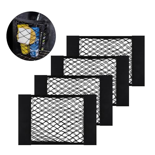 4PCS Kofferraum Organizer Klett,Dehnbarer Auto-Kofferraum-Organizer mit 2...