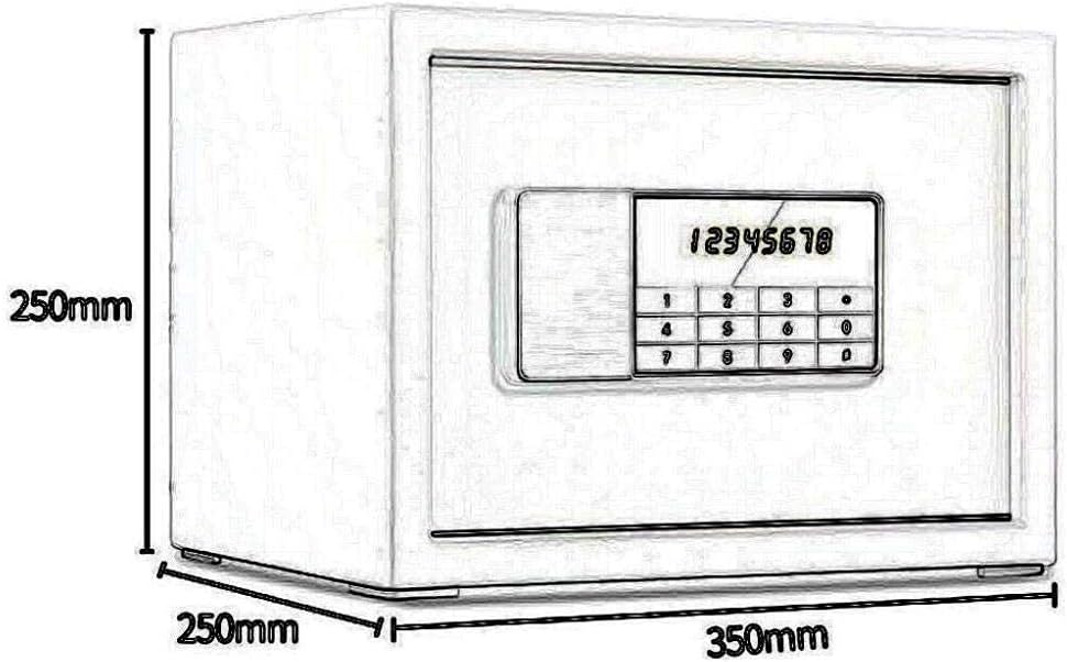 Fire Water Safe Deposit Box Digital Safebox Safes Safety, Steel Structure, Small Electronic Password Safe/Pink