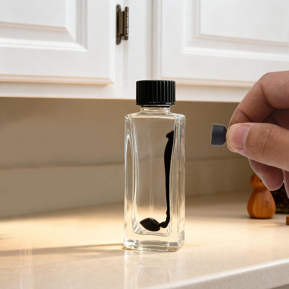 Ferrofluid, 3.16 Fl Oz Magnetic Fluid, Ferro Pet Magnet Toy, Science Gadgets, Black Fluid Toys for Kids & Adults (Round Bottle)