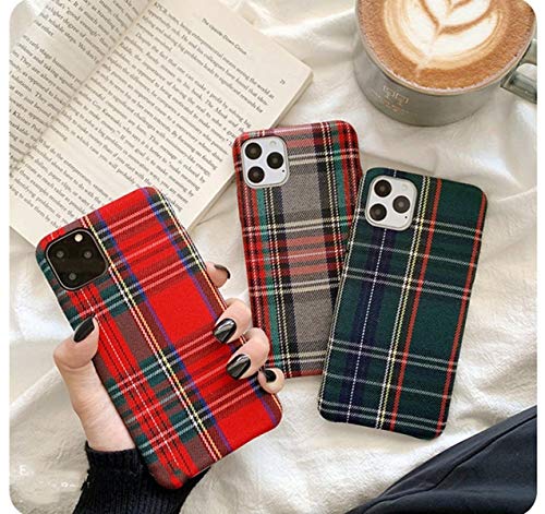 Mixneer Warm Flannel Plaid Cloth Phone Case Simple Plush Fabric Phone Case Compatible With Iphone 11 12 Mini Pro Max Se 2020 7 8 6 6S Plus Xr X Xs Cover (Compatible With Iphone 11, Gray) #TOP1